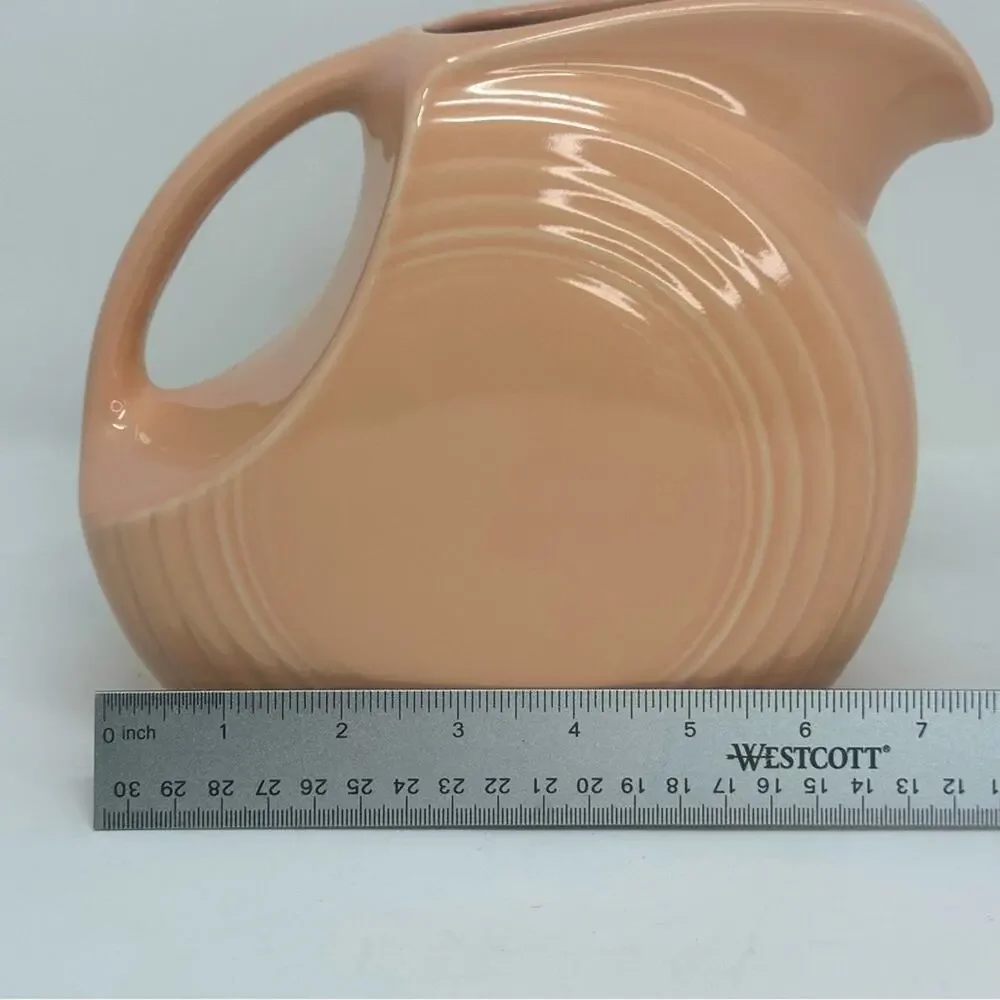Homer Laughlin Fiesta Ware Apricot Disc Pitcher 1980s - PEACH APRICOT
